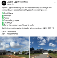 Jayden Lippi Concreting - St George