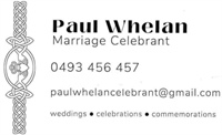Whelan, Paul - Marriage Celebrant