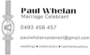 Whelan, Paul - Marriage Celebrant