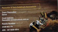 Mazoudier & Son's Buildign & Renovations - Cunnamulla